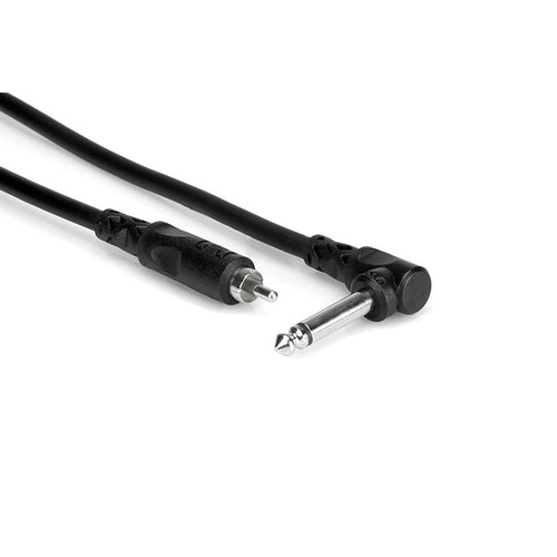 Hosa Cable 1/4" TS RA - RCA 3ft