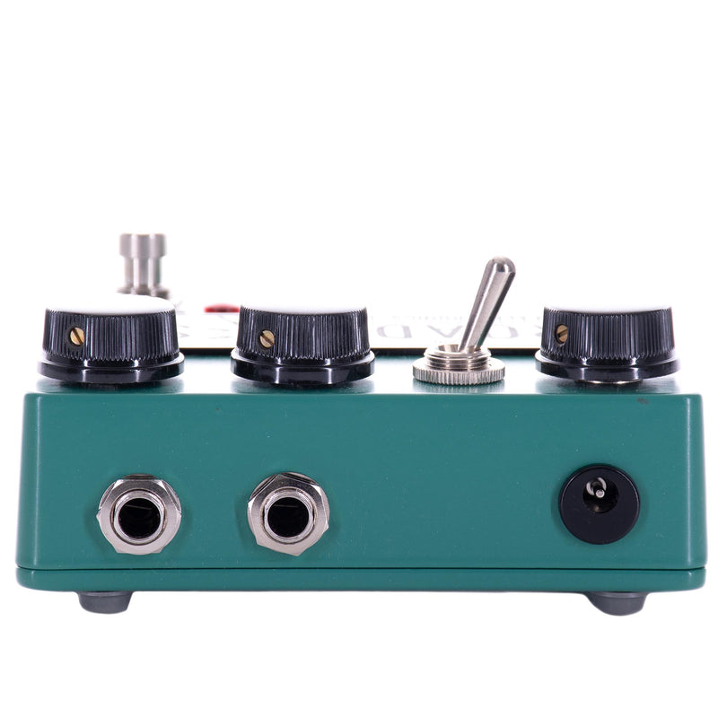 Hudson Electronics Broadcast 24 Volt Discrete Class-A Germanium Pre-Amplifier Effect Pedal, Turquoise Green
