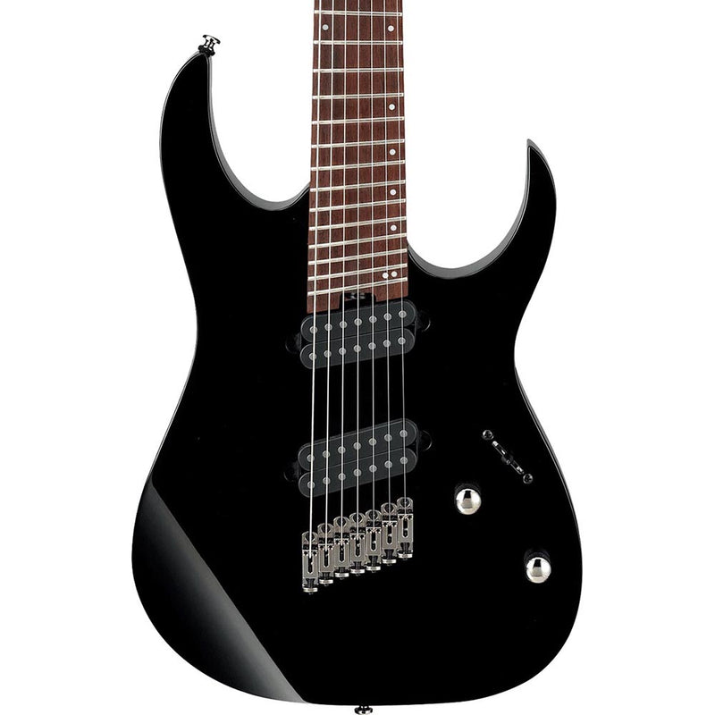 Ibanez RGMS7 Multi Scale 7 String Electric Guitar, Black