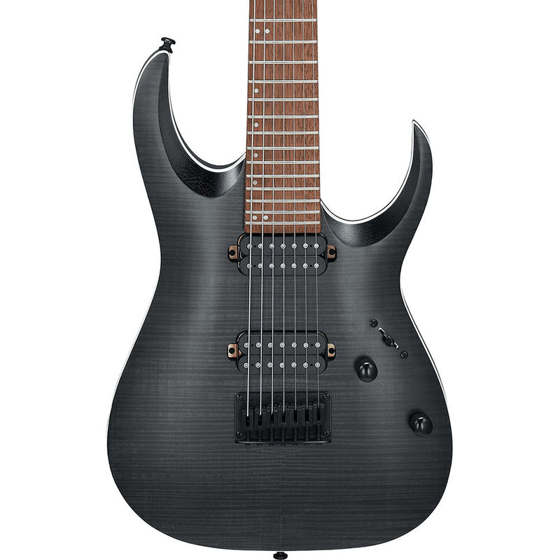 Ibanez Rga Standard Ibanez RGA Standard 7 String Electric Guitar, Transparent Gray Flat