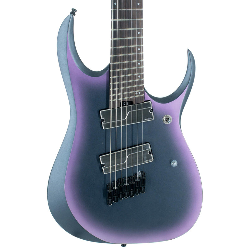 Ibanez RGD71ALMS Axion Label Multi Scale 7 String Electric Guitar, Black Aurora Burst Matte