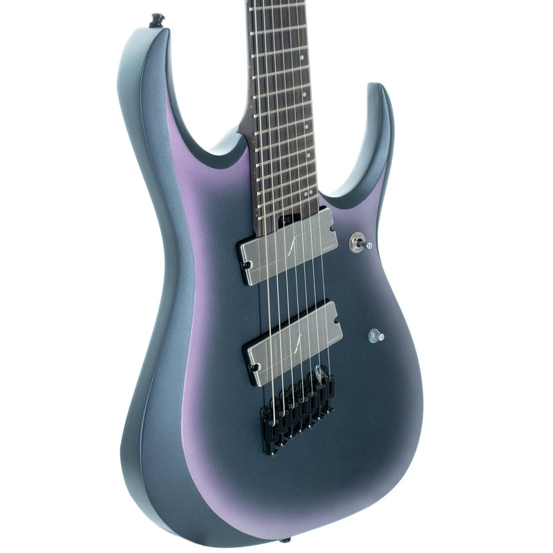 Ibanez RGD71ALMS Axion Label Multi Scale 7 String Electric Guitar, Black Aurora Burst Matte