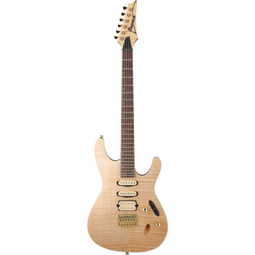 Ibanez S Standard Electric Guitar, Natural Flat, Flame Maple Top