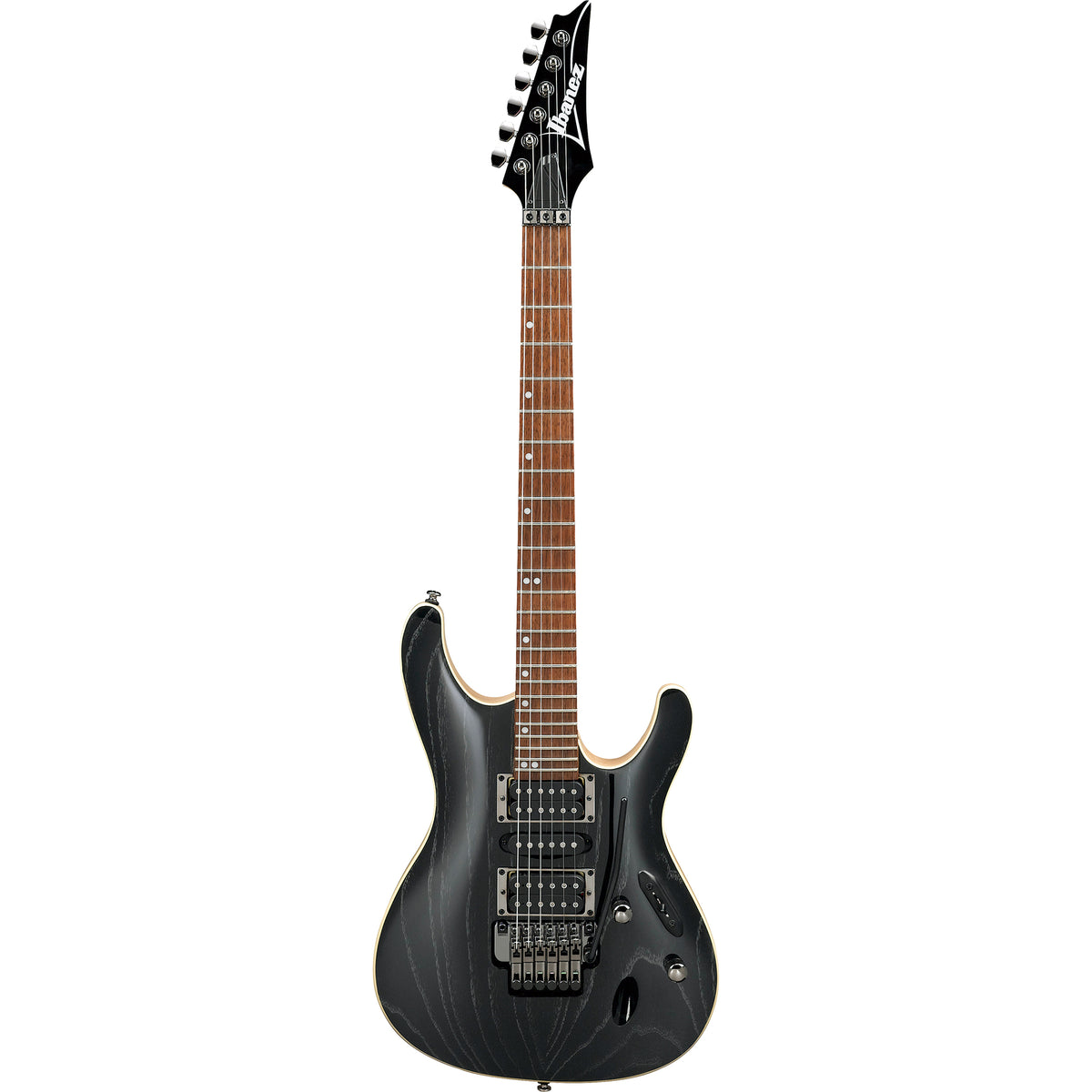 Ibanez S570AH Standard Electric Guitar, Silver Wave Black