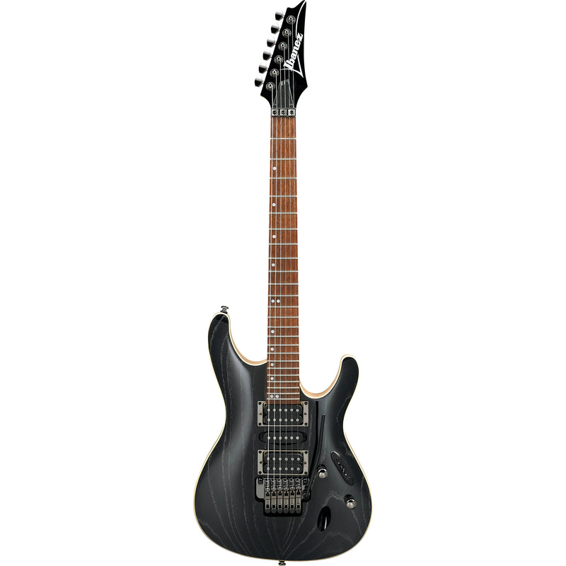 Ibanez S570AH Standard Electric Guitar, Silver Wave Black