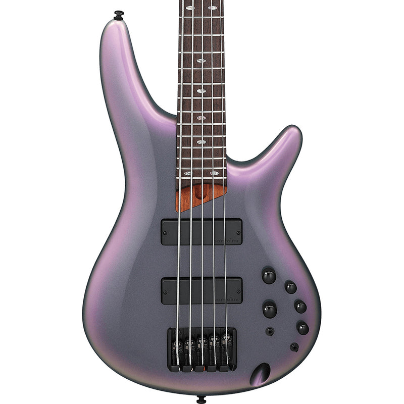 Ibanez SR505E Standard 5 String Electric Bass Guitar, Black Aurora Burst