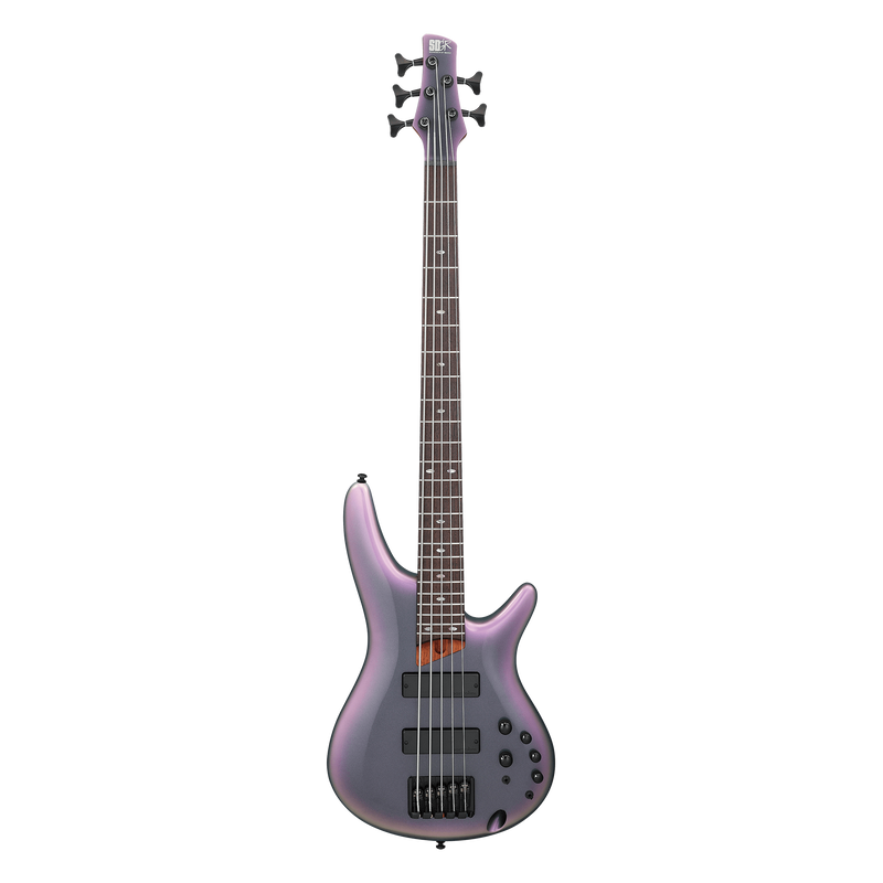 Ibanez SR505E Standard 5 String Electric Bass Guitar, Black Aurora Burst