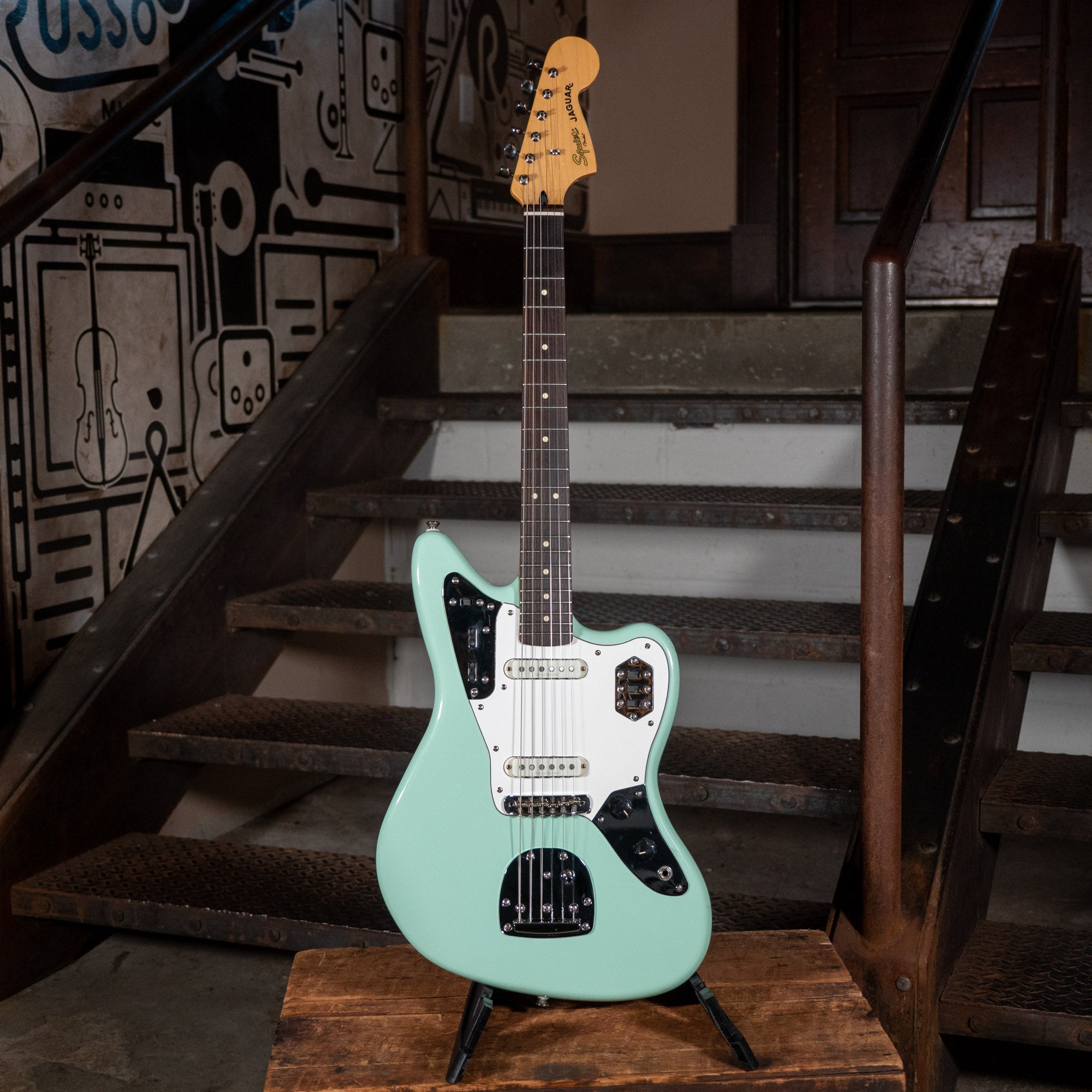 Squier Vintage Modified Jaguar Surf Green - Used – Russo Music