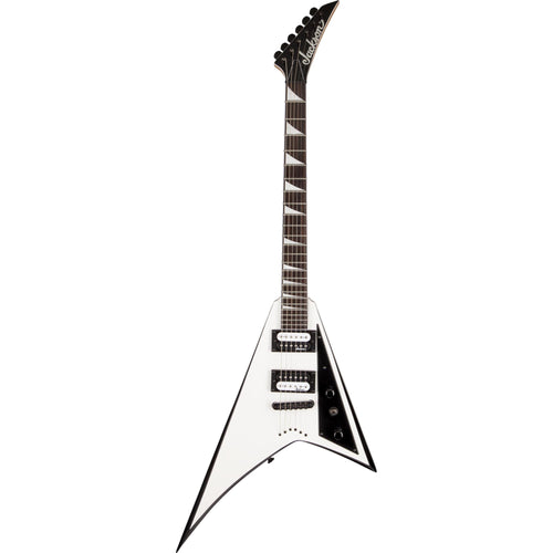 Jackson JS32T Rhoads, Strings-Thru Body - White With Black Bevels