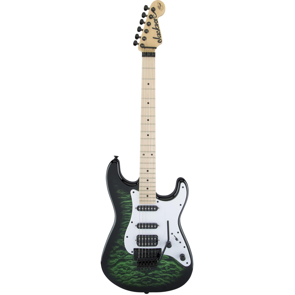 Jackson X Series Signature Adrian Smith SDXQ - Maple - Transparent Green Burst