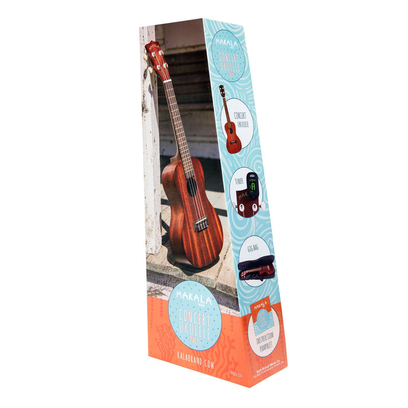 Kala Makala Concert Mahogany Ukulele Pack, Rosewood Fingerboard