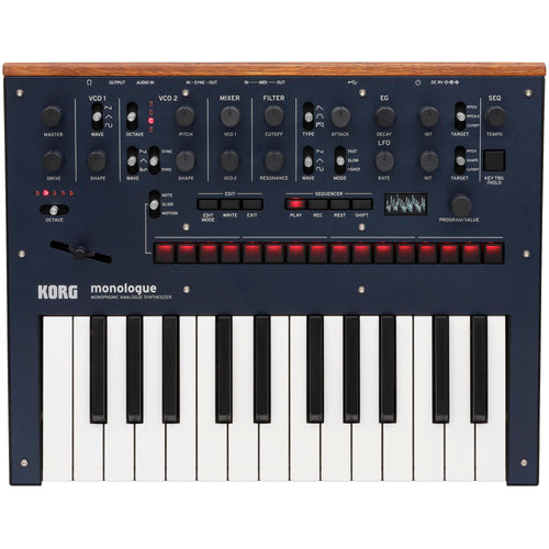Korg Monologue Monophonic Analog Synthesizer With Presets - Blue