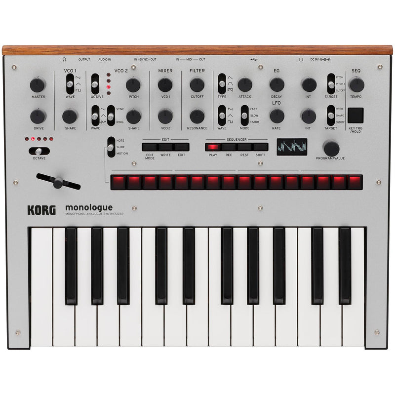 Korg Monologue Monophonic Analog Synthesizer With Presets - Silver
