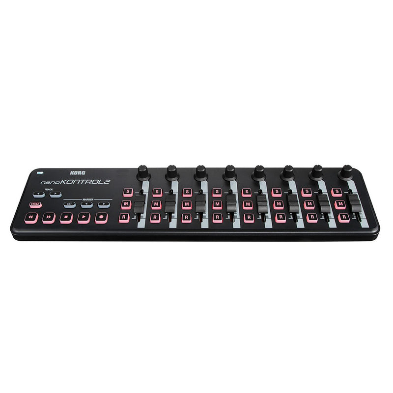 Korg nanoKONTROL2 Slim Line USB MIDI Control Surface, Black