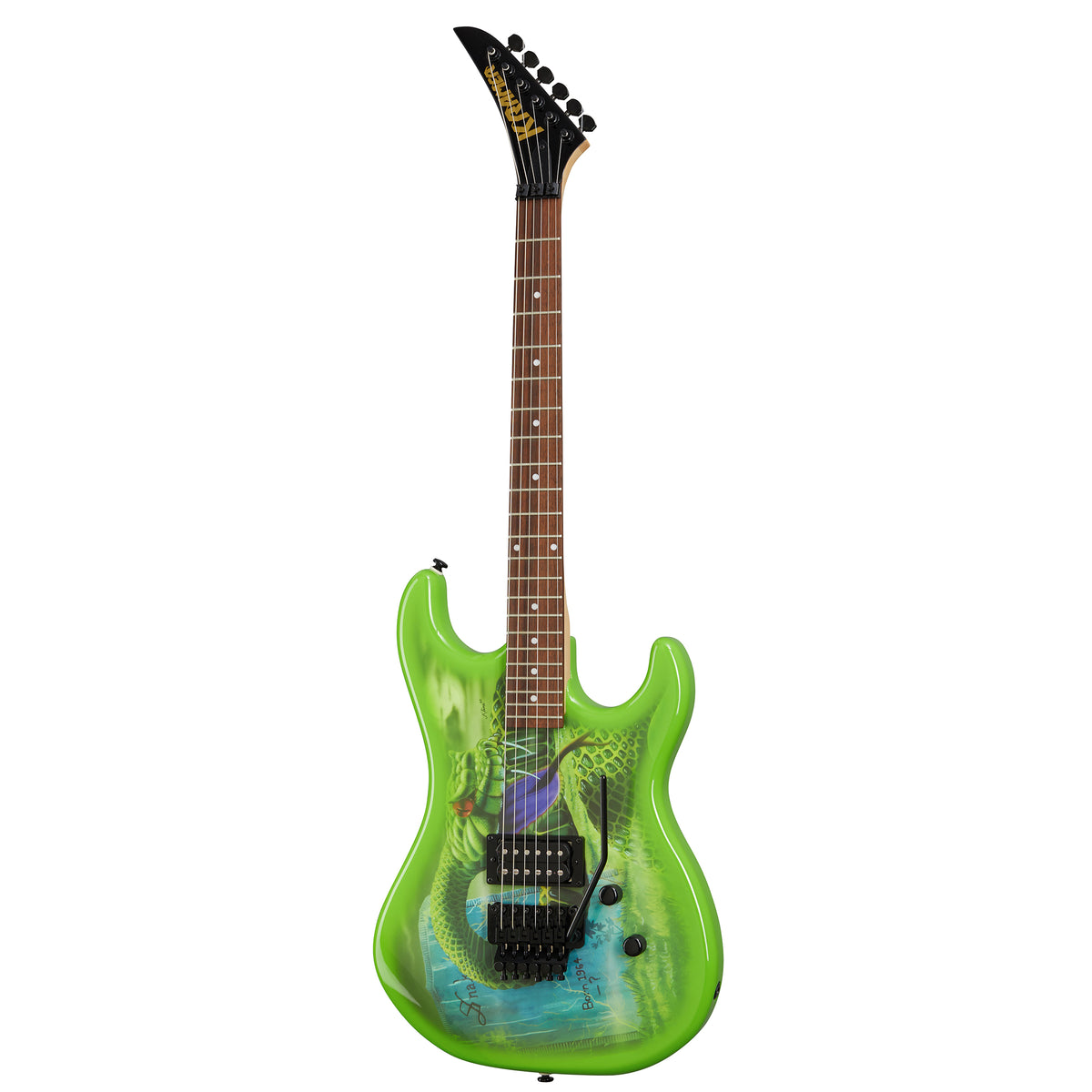 Kramer Snake Sabo Baretta Electric Guitar, Snake Green With Premium Gig Bag