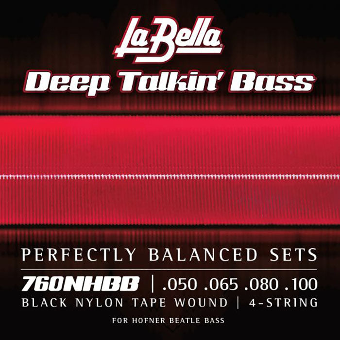 La Bella 50-10 Beatle Bass Black Nylon Tape Wound