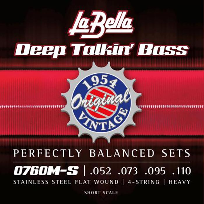 La Bella 52-110 Deep Talkin' Bass 1954 Originals Short Scale Flat Wound