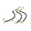 Lava Cable 3 Pack 4" Tightrope Patch Cable Reverse Plugs, Black