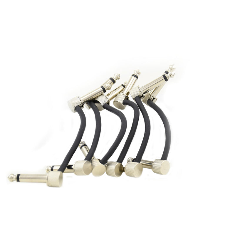 Lava Cable 6 Pack 3" Tightrope Patch Cable Reverse Plugs, Black