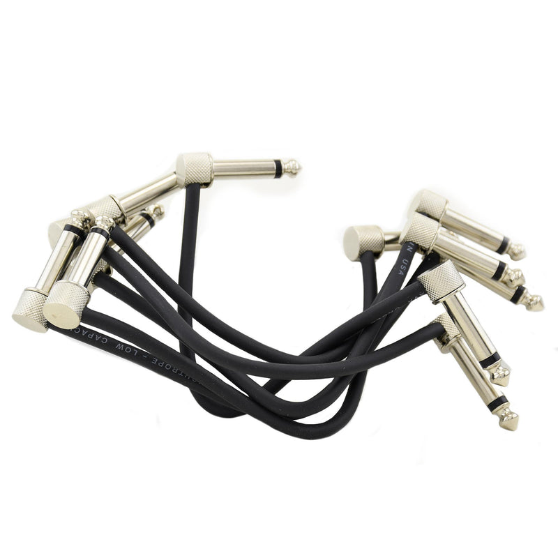 Lava Cable 6 Pack 6" Tightrope Patch Cable Reverse Plugs, Black