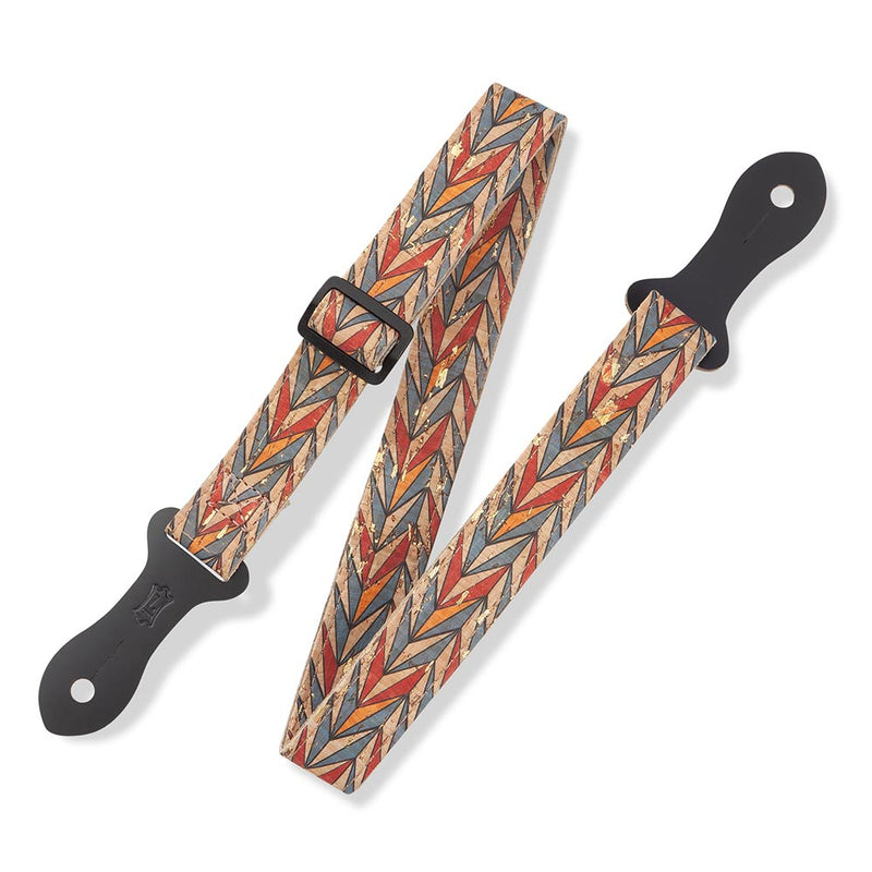 Levys 1 Inch Chevron Wide Cork Strap For Mandolin and Ukulele