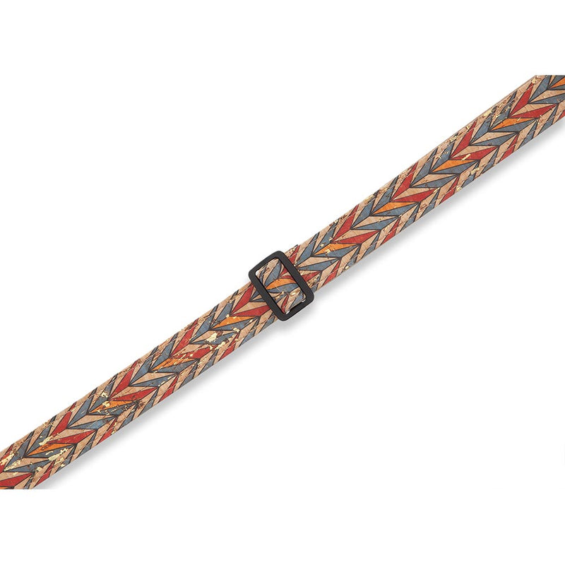 Levys 1 Inch Chevron Wide Cork Strap For Mandolin and Ukulele