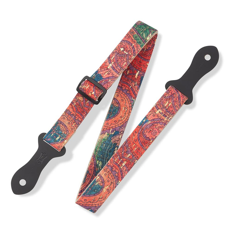 Levys 1 Inch Paisley Wide Cork Strap For Mandolin and Ukulele