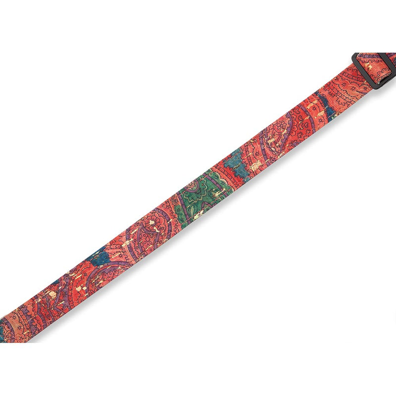 Levys 1 Inch Paisley Wide Cork Strap For Mandolin and Ukulele