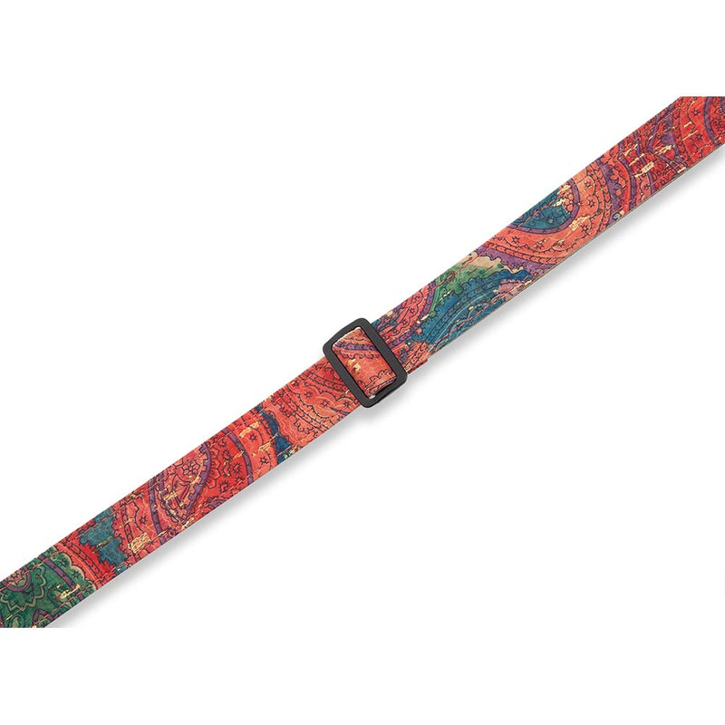 Levys 1 Inch Paisley Wide Cork Strap For Mandolin and Ukulele