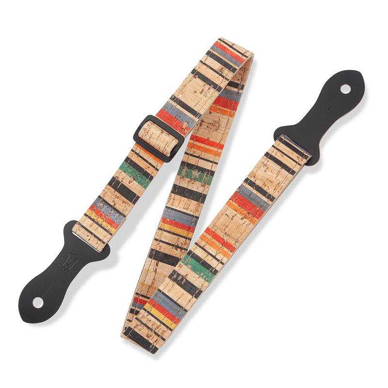 Levys 1 Inch Stripe Wide Cork Strap For Mandolin and Ukulele