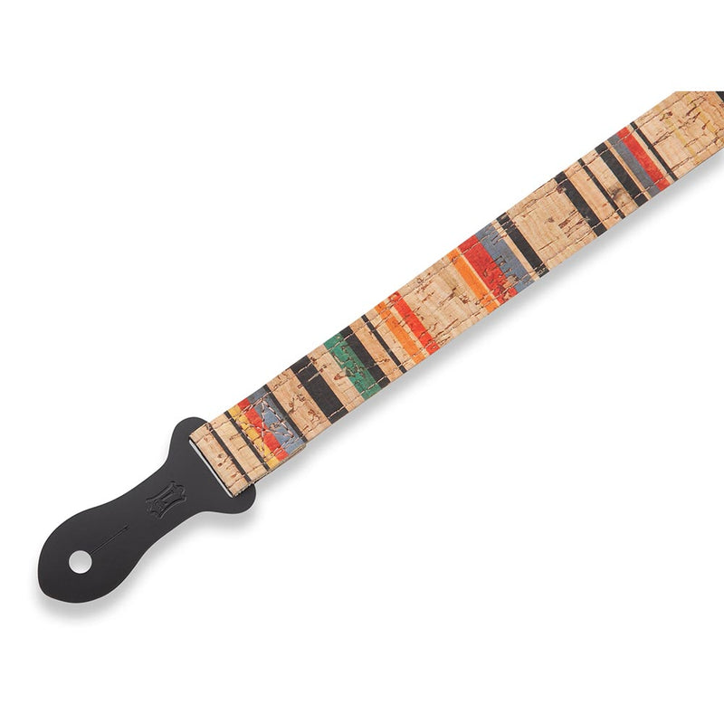 Levys 1 Inch Stripe Wide Cork Strap For Mandolin and Ukulele