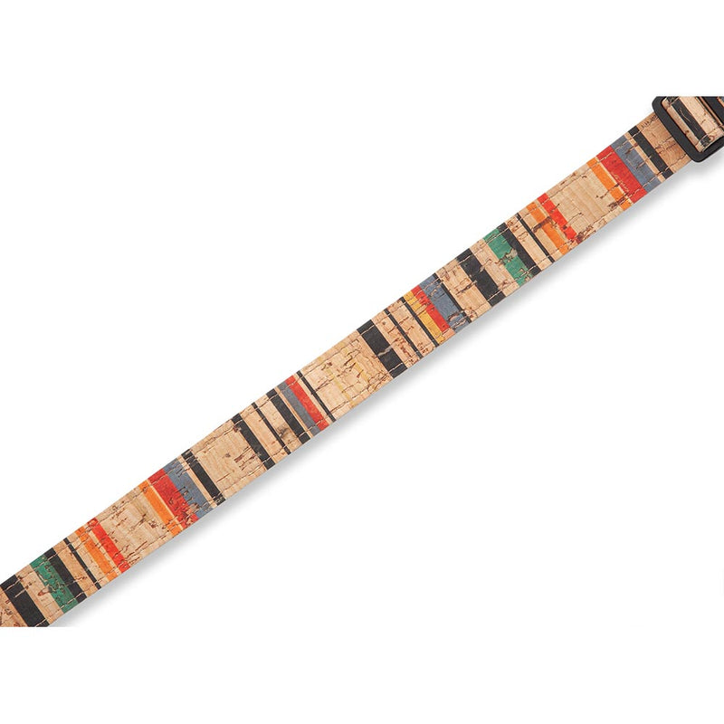 Levys 1 Inch Stripe Wide Cork Strap For Mandolin and Ukulele