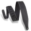 Levys 2 1/2 Inch Butter Double Stitch Guitar Strap Pull Up Leather Black