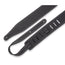 Levys 2 1/2 Inch Butter Double Stitch Guitar Strap Pull Up Leather Black