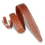 Levys 2 1/2 Inch Garment Leather Guitar Strap, Embossed Florentine Overlay Tan Garment