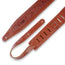 Levys 2 1/2 Inch Garment Leather Guitar Strap, Embossed Florentine Overlay Tan Garment