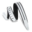 Levys 2 1/2 Inch Garment Leather Guitar Straps Double Racing Stripe Padded And Black With White