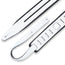 Levys 2 1/2 Inch Garment Leather Guitar Straps Double Racing Stripe Padded And Black With White