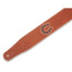 Levys 2 1/2 Inch Lucky Line Horseshoe Brown Leather Guitar Strap