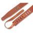 Levys 2 1/2 Inch Lucky Line Horseshoe Brown Leather Guitar Strap