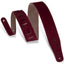 Levys 2 1/2 Inch Suede Guitar Strap, Burgundy