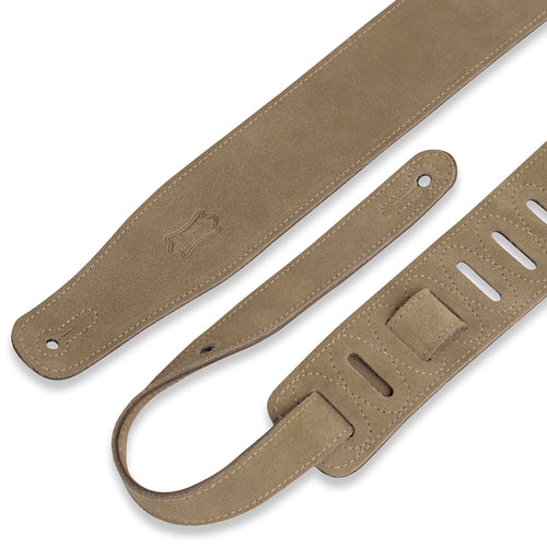 Levys 2 1/2 Inch Suede Guitar Strap, Sand