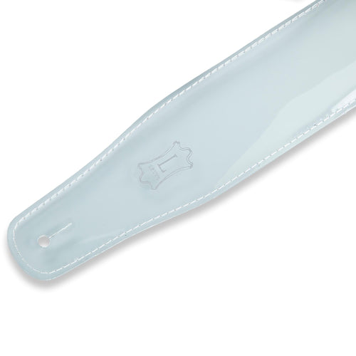 Levys 2 1/2 Inch Vinyl Guitar Strap Two Ply Clear Vinyl With 4 Pocket Stitch Pattern