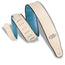 Levys 2 3/4 Inch Reversible Vinyl Guitar Strap Cream And Teal