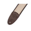 Levys 2.5 Inch Lux Padded Hemp Slider Strap Dark Brown Natural