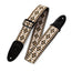 Levys 2 Inch 60's Hootenanny Jacquard Weave Guitar Strap Diamond Gold White