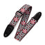 Levys 2 Inch 60's Hootenanny Jacquard Weave Guitar Strap Floral Red White