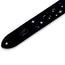 Levys 2 Inch Chrome Tan Leather Guitar Strap With Galaxy Punch Out, Black And Natural