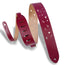 Levys 2 Inch Chrome Tan Leather Guitar Strap With Galaxy Punch Out, Burgundy And Natural