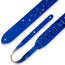Levys 2 Inch Chrome Tan Leather Guitar Strap With Galaxy Punch Out, Royal Blue And Natural